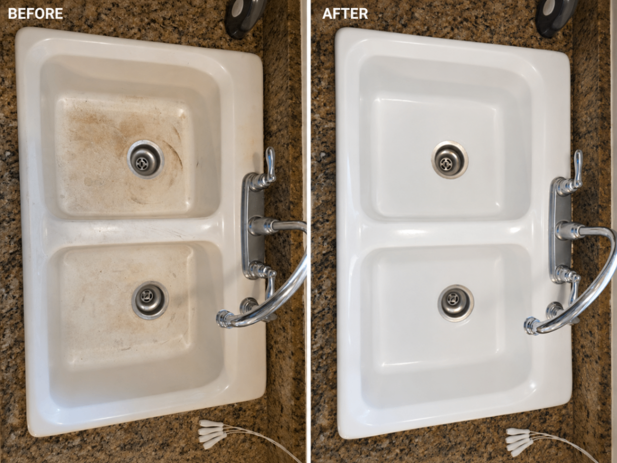 Kitchen Sink Refinishing — Before & After