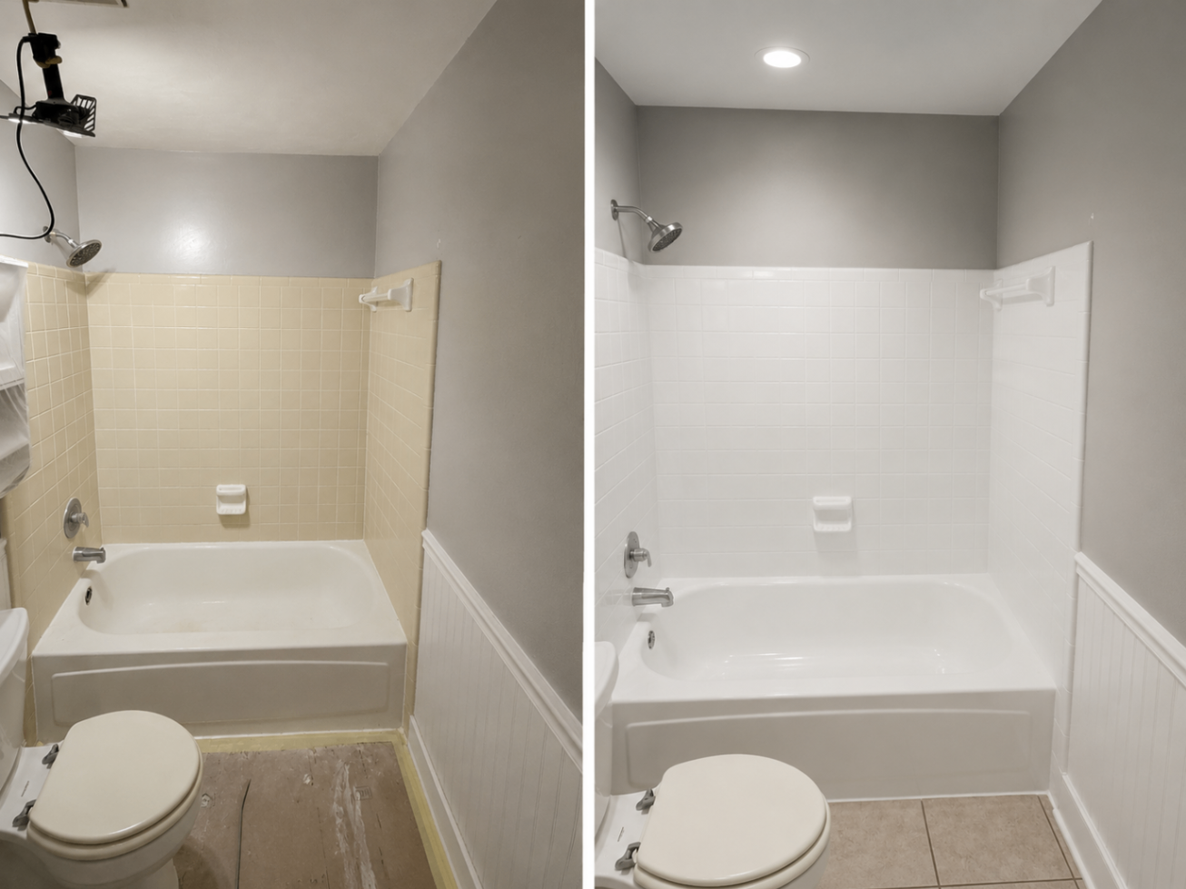 Tile shower walls