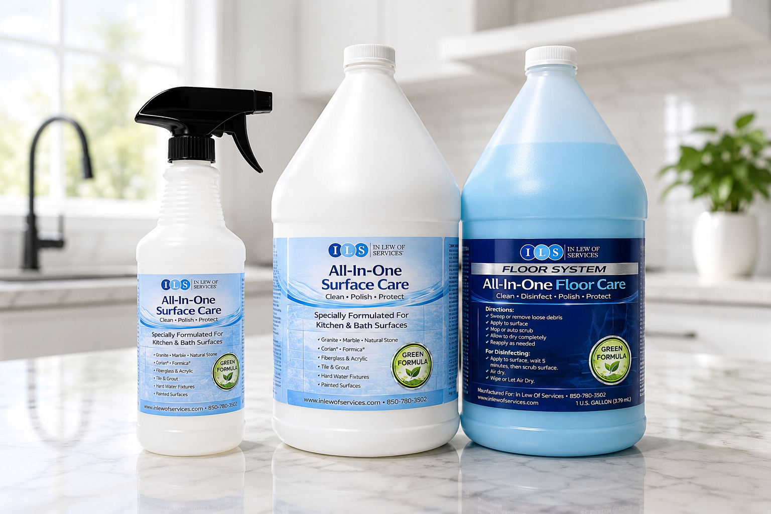 Professional ILS All-In-One Surface Care and Floor Care products