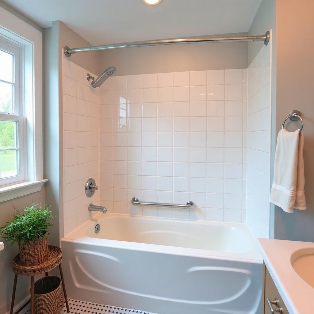 Specialty bathroom upgrades — grab bars and refinished surfaces